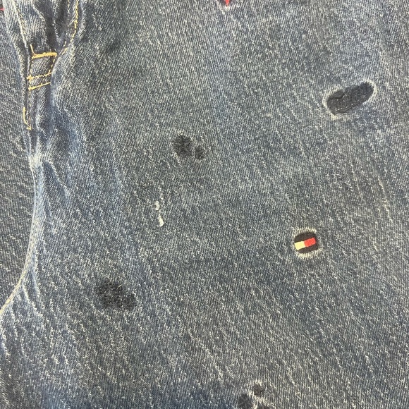 Tommy Hilfiger Blue Straight Leg Jeans with Embroidered size 18 - Picture 12 of 14